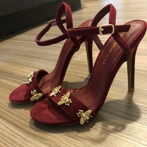 Velvet Maroon Heels